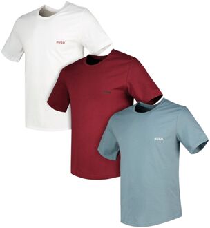 HUGO Cotton Jersey Crew Shirt Heren (3-pack) - L