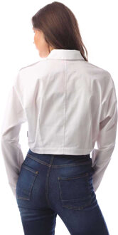 HUGO Dames/Dames Etsoukie Cropped Shirt (Wit) - maat