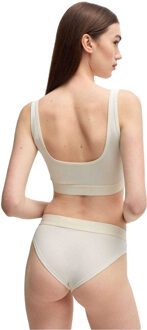 HUGO Dames/Dames Logo Katoenen Stretch Bralette (Natuurlijk) Naturel