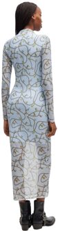 HUGO Dames/Dames Nasuse_2 Midi Dress (Blauw)