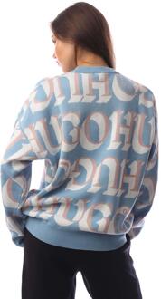 HUGO Dames/Dames Sestunni B Trui (Lichtblauw)