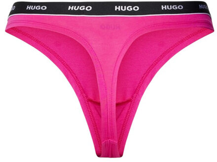 HUGO Dames/Dames Streep String (Set van 3) (Roze/Zwart/Beige) Veelkleurig - XS