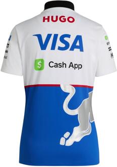 HUGO Dames DeresomY Racing Bulls Polo Shirt (Wit)