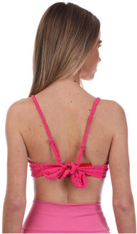 HUGO Dames Handdoek Triangle Cups Bikini Top (Roze) - XS