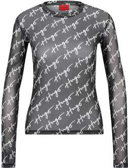 HUGO Dames Hugo Diralina_3 T-Shirt in Multi kleur - maat EU 34 / UK 6 Veelkleurig
