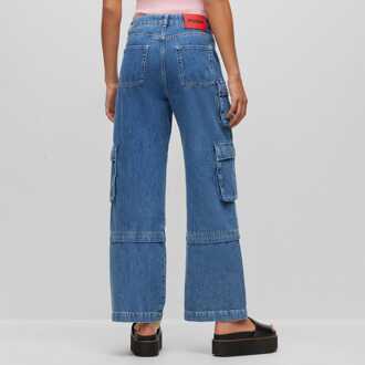 HUGO Dames Hugo Gashia Relaxed-Fit Jeans in Blauw - 25W/32L