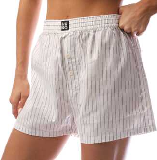 HUGO Dames Hugo Maia Pyjamashort in Wit