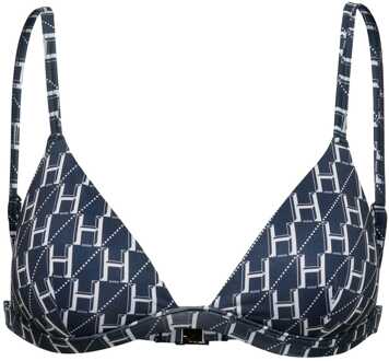HUGO Dames Hugo Monogram Triangle Bikinitop in Multi kleur Veelkleurig