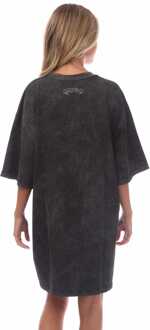 HUGO Dames Hugo Nelaja Katoenen Jersey T-shirt Jurk in Zwart