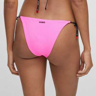 HUGO Dames Hugo Pure Side Tie Bikinibroekje in Roze - maat