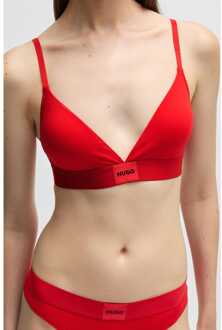 HUGO Damesbeha Hugo Red Logo Label Triangle in Rood - XL