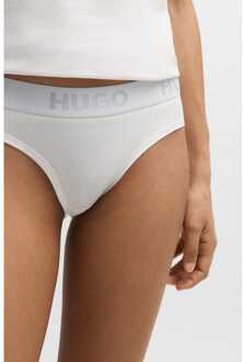 HUGO Damesslip Hugo Sporty Logo in Wit - 2XL