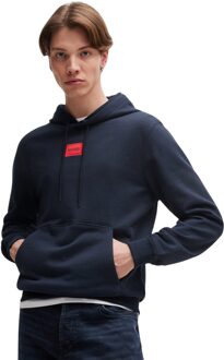 HUGO Daratschi Hoodie Heren donker blauw - rood - S