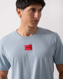HUGO Diragolino212 Etikettenlogo Heren T-Shirt - maat M Blauw