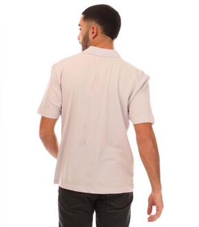 HUGO Heren Dangula Logo Bedrukt Poloshirt (Paars) - S