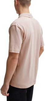 HUGO Heren Dangula Logo Bedrukt Poloshirt (Roze) - maat