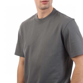 HUGO Heren Dapolino Logo T-Shirt met opdruk (Grijs) - maat M
