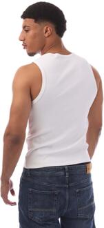 HUGO Heren Dapota Logo Tank Top (Wit)