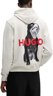 HUGO Heren Dartchon Hoodie (Natuurlijk) - maat XL Naturel
