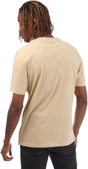 HUGO Heren Dero222 Logo T-Shirt (Beige) - maat XL