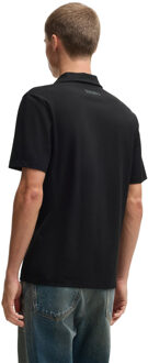 HUGO Heren Dimerspolo Katoen Stretch Poloshirt (Zwart) - maat XL