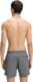 HUGO Heren Dominica Label Logo Zwemshort (Grijs) - M