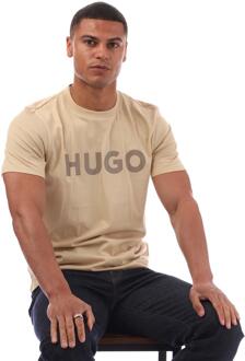 HUGO Heren Dulivio T-Shirt (Beige) - maat S