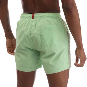 HUGO Heren Fab Tape Logo Zwemshort (Groen) - M