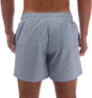 HUGO Heren Haiti Contrast Logo Trekkoord Zwemshort (Blauw) - maat