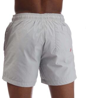 HUGO Heren Haiti Contrast Logo Trekkoord Zwemshort (Grijs) - XL