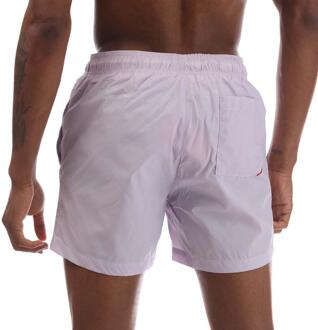 HUGO Heren Haiti Contrast Logo Trekkoord Zwemshort (Paars) - 2XL