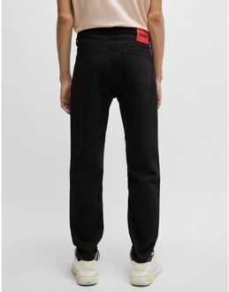 HUGO Heren Hugo 634 Tapered-Fit Jeans in Zwart