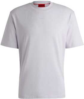 HUGO Heren Hugo Dapolino Logo Print T-shirt in paars