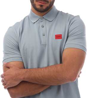 HUGO Heren Hugo Dereso232 Poloshirt in Blauw - maat XL