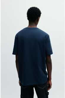 HUGO Heren Hugo Dero Logo T-Shirt in Navy - 2XL