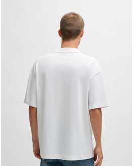 HUGO Heren Hugo Dicobri T-shirt met grafische print in wit