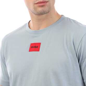 HUGO Heren Hugo Diragolino212 T-shirt in Blauw - maat L