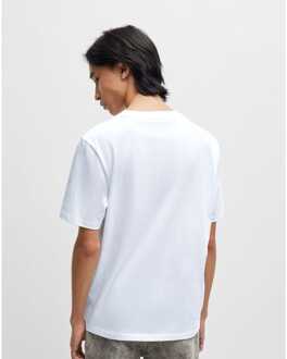 HUGO Heren Hugo Dog Artwork T-shirt in Wit - maat