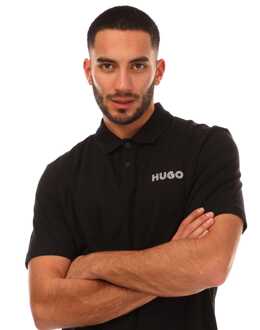 HUGO Heren Hugo Drocholo Polo Shirt in Zwart