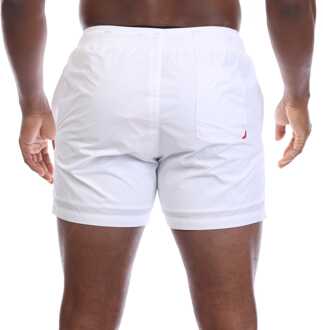 HUGO Heren Hugo Haiti Contrast Logo Zwemshort in Naturel - 2XL