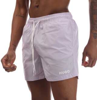 HUGO Heren Hugo Haiti Zwemshort met Contrastlogo in Paars