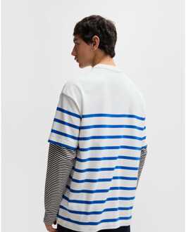 HUGO Heren Hugo Nolastripe Hond Logo T-shirt in Wit