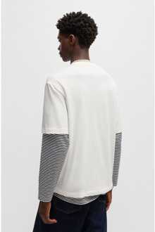 HUGO Heren Hugo Nugocrea Logo Artwork T-shirt in Wit - XS