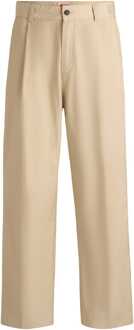 HUGO Heren Hugo Renar252 Relaxed Fit Broek in Beige - XL