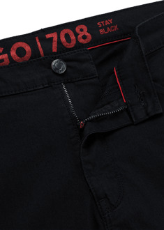 HUGO Heren Hugo Slim-Fit Comfort Stretch Jeans in Zwart - maat