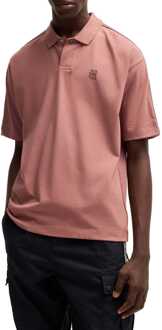 HUGO Heren Hugo X RB Branded Tape Poloshirt in Roze