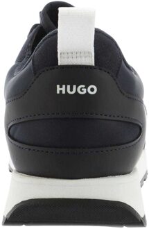 HUGO Heren Icelin Suède Hardlooptrainers (Donkerblauw)