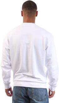 HUGO Heren Niero Logo Crew Neck Sweatshirt (Wit)