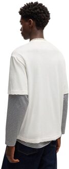 HUGO Heren Nugocrea Kunstwerk Logo T-Shirt (Wit) - XS