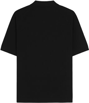 HUGO Heren Shiplom Gebreid Poloshirt (Zwart) - M